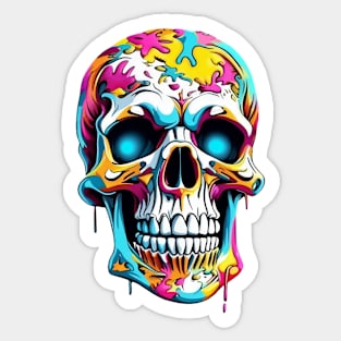 skull art design Sticker